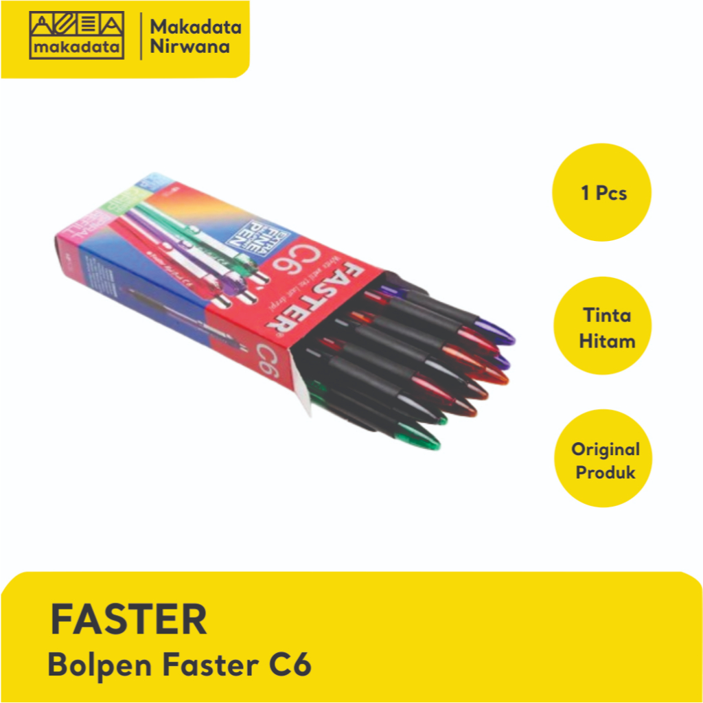 

FASTER BOLPEN/BOLLPOINT/PULPEN C6 (1 PCS)