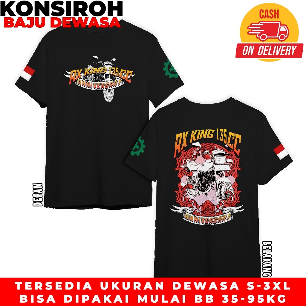 Kaos Dewasa Anniversary RX King 135cc Kaos Dewasa Anniversary RX King 135cc Baju Anniversary Racing