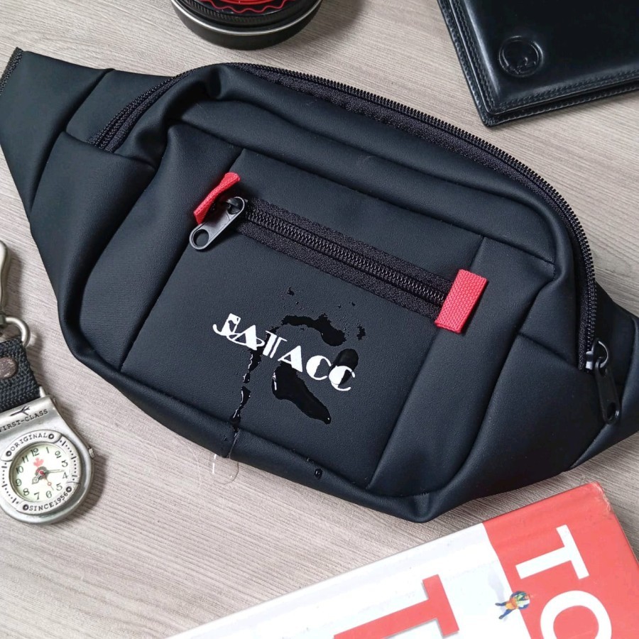 Tas Selempang Pria Anti Air Jatacc Distro Model Waterproof Slingbag Cowok Fashion Pinggang Waistbag