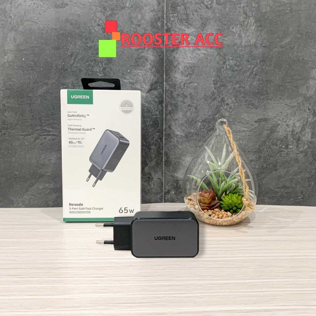 BATOK CHARGER UGREEN NEXODE 3PORT 65W