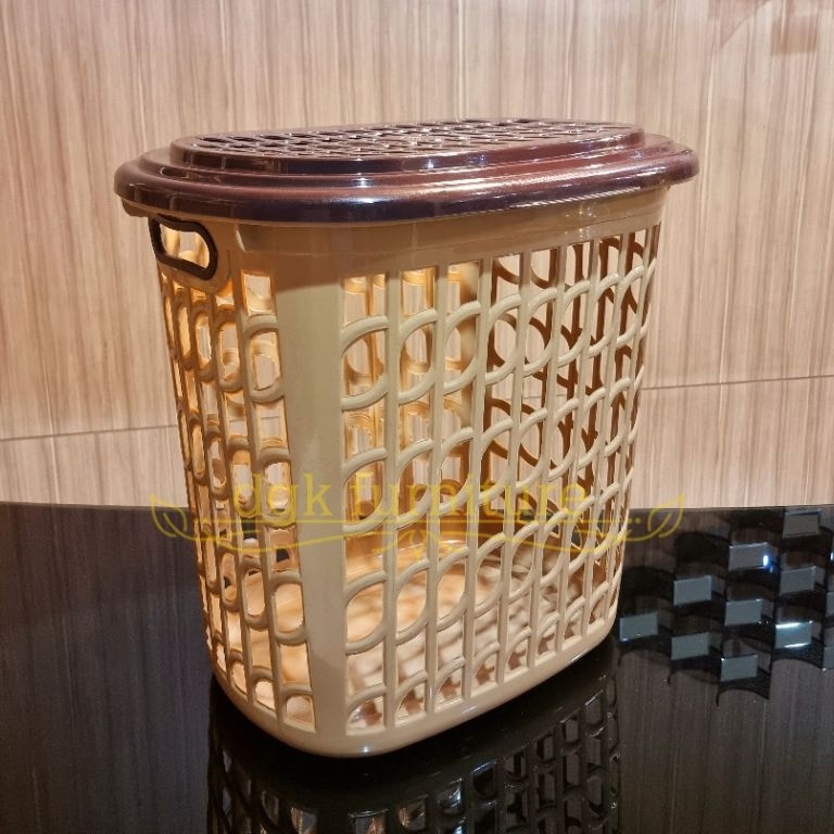 Keranjang Laundry Box Tempat Penyimpanan Cucian Pakaian Baju Anak Bayi Kotor Bertutup Tutup Besar Se