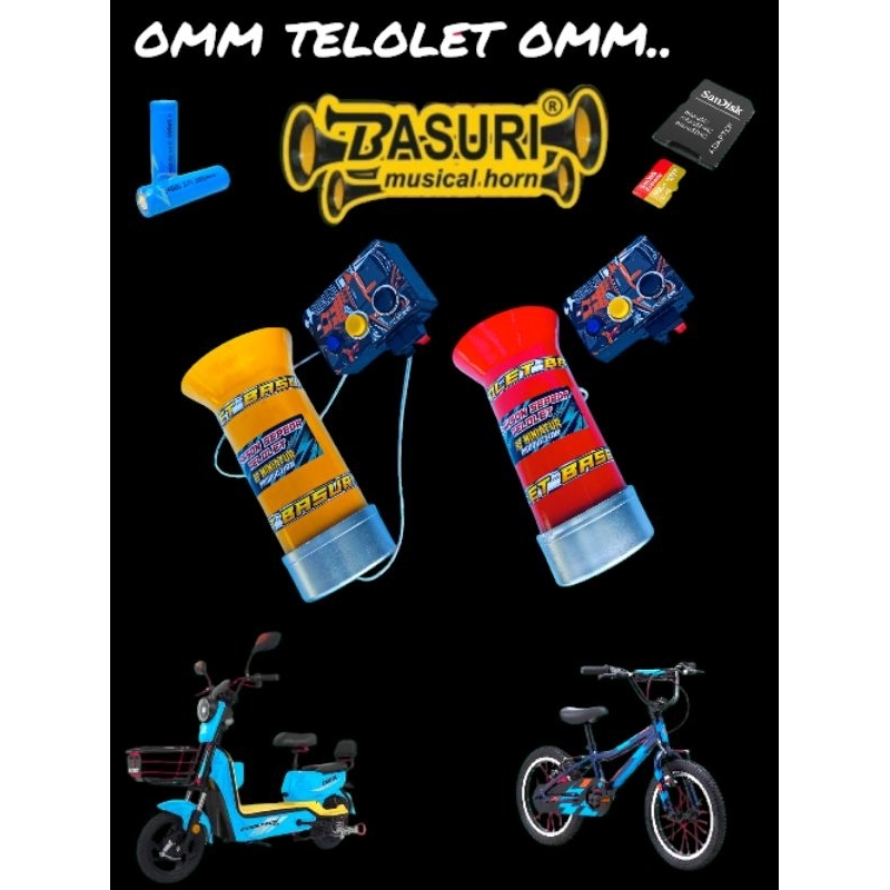 KLAKSON BASURI SEPEDA / BASURI SEPEDA ANAK /TELOLET  BASURI SEPEDA  TYPE MODUL (TOMBOL)
