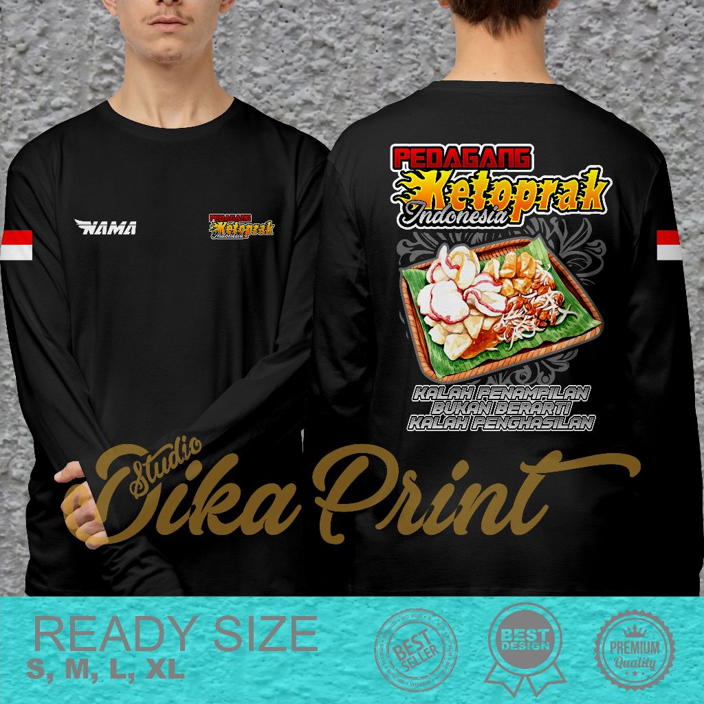 Kaos Pedagang Ketoprak Indonesia Bahan Nyaman Dan Adem