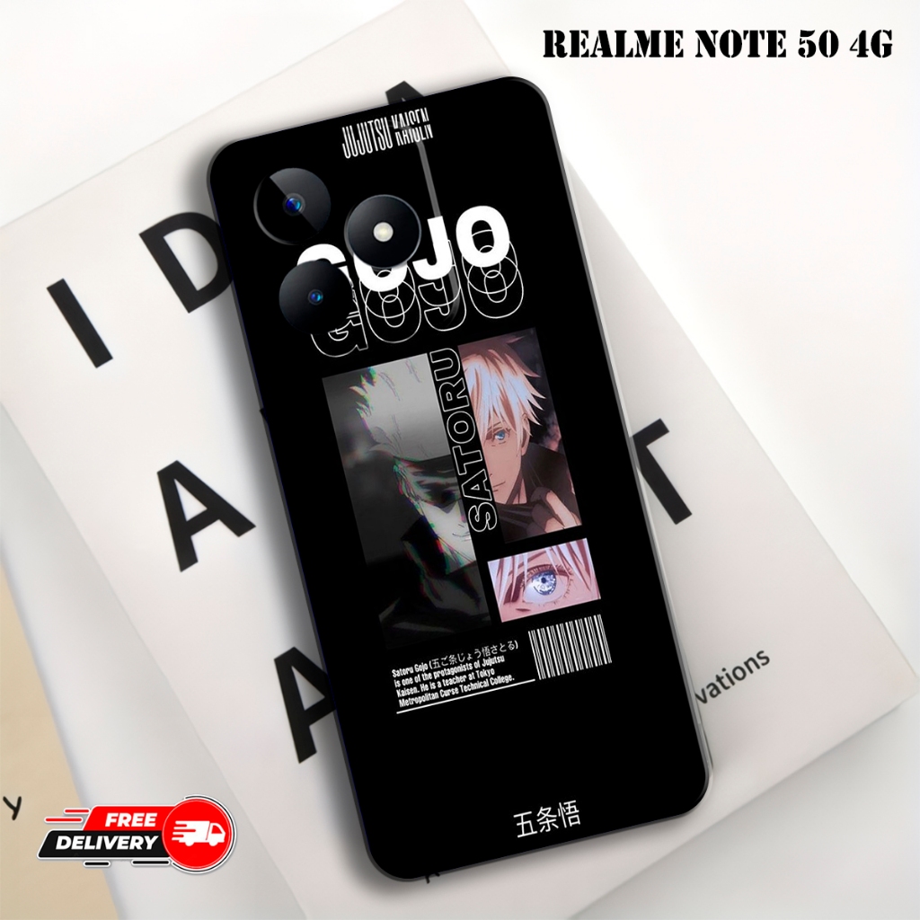 Casing Hp cocok untuk REALME NOTE 50 4G Terbaru - Softcase Fashion Case Band Metal - Type Lain Via C