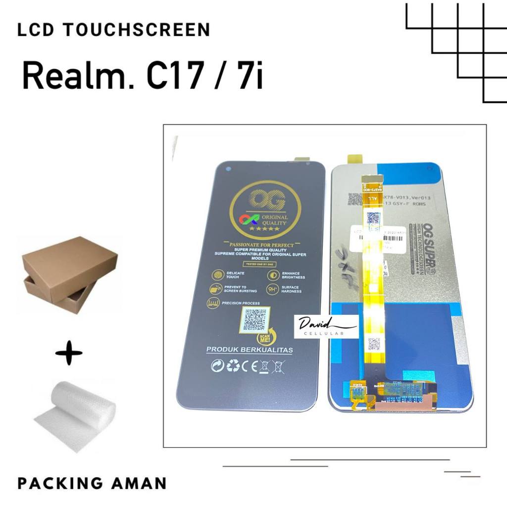 LCD TOUCHSCREEN REALME C17 / 7i RMX2101 RMX2103 KHUSUS FULLSET