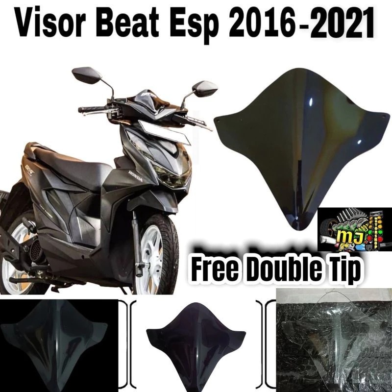 VISOR BEAT FI BEAT /BEAT DELUXE 2016- 2020 SMOKE BENING HITAM