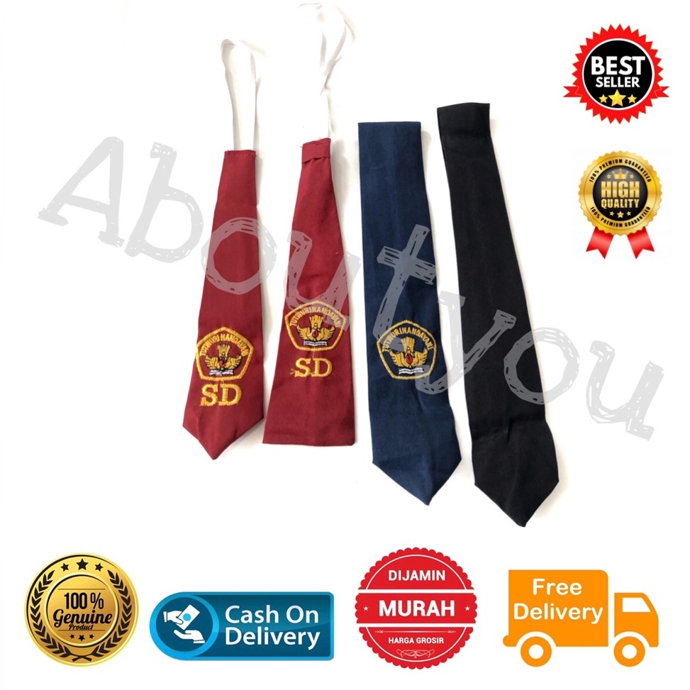 Pasti Bisaa DASI Sekolah Anak Dasi SD  SMP  SMA Dasi Bordir Dasi HITAM