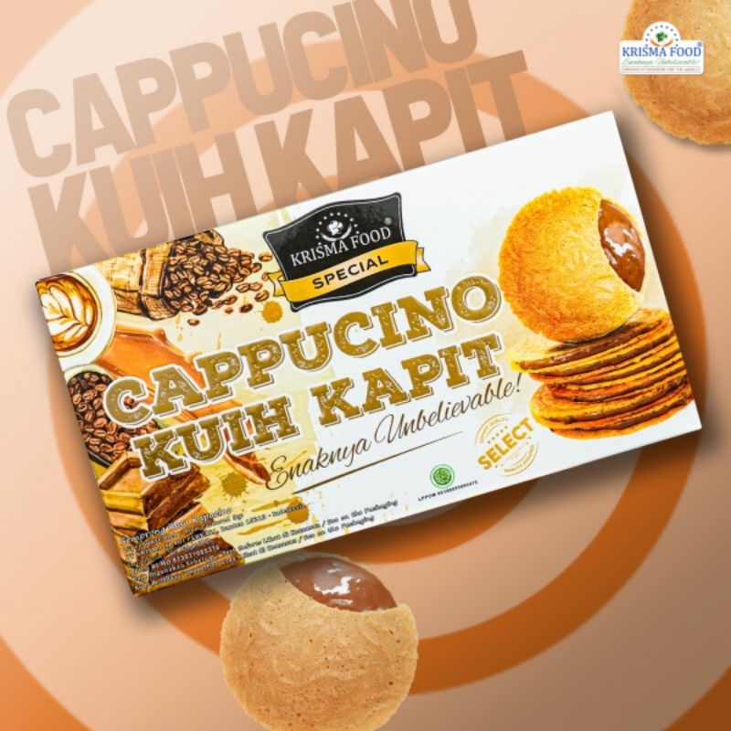 

Krisma Food Cappucino Kuih Kapit Kue Kering Crispy Rasa Kopi Cappucino 100g (isi 2pcs @ 50g)