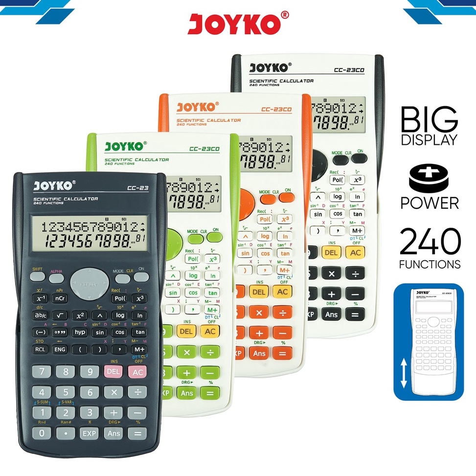 

KODE M9Q6 Calculator Kalkulator Joyko CC23 Scientific 24 Functions