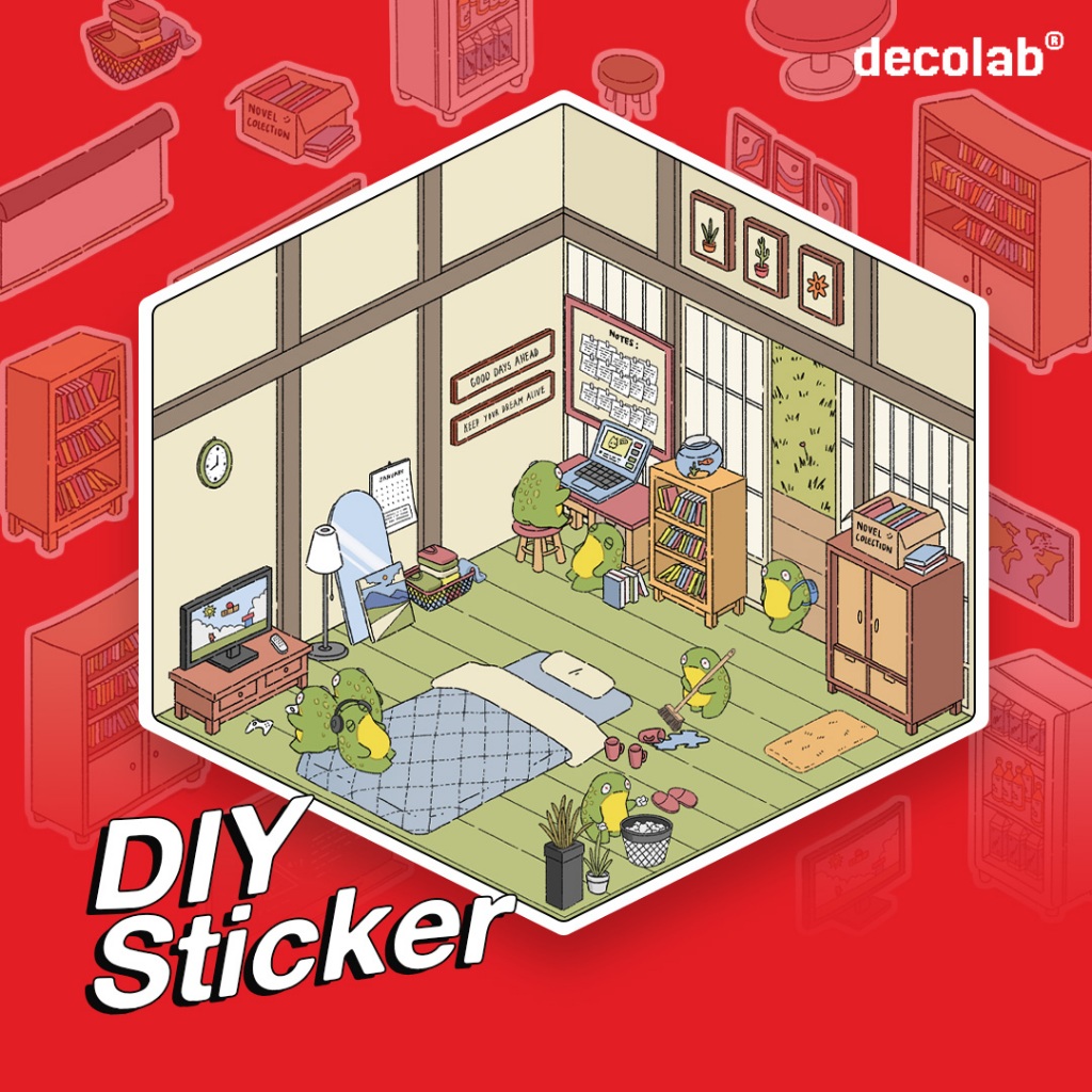 

Sticker 3D DECO STICKER Pack / Stiker DIY Premium DECOLAB - 001. BEDROOM