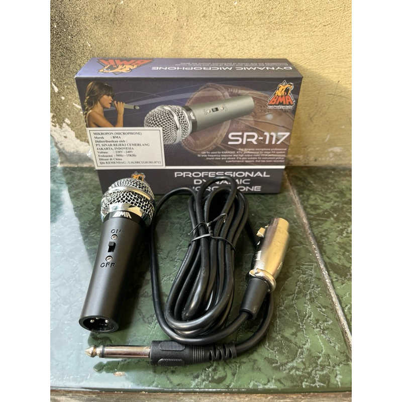 Microphone Mic Dynamic Mini BMA SR117 SR-117 SR 117 Original Professional Dynamic Microphone Mic Cab