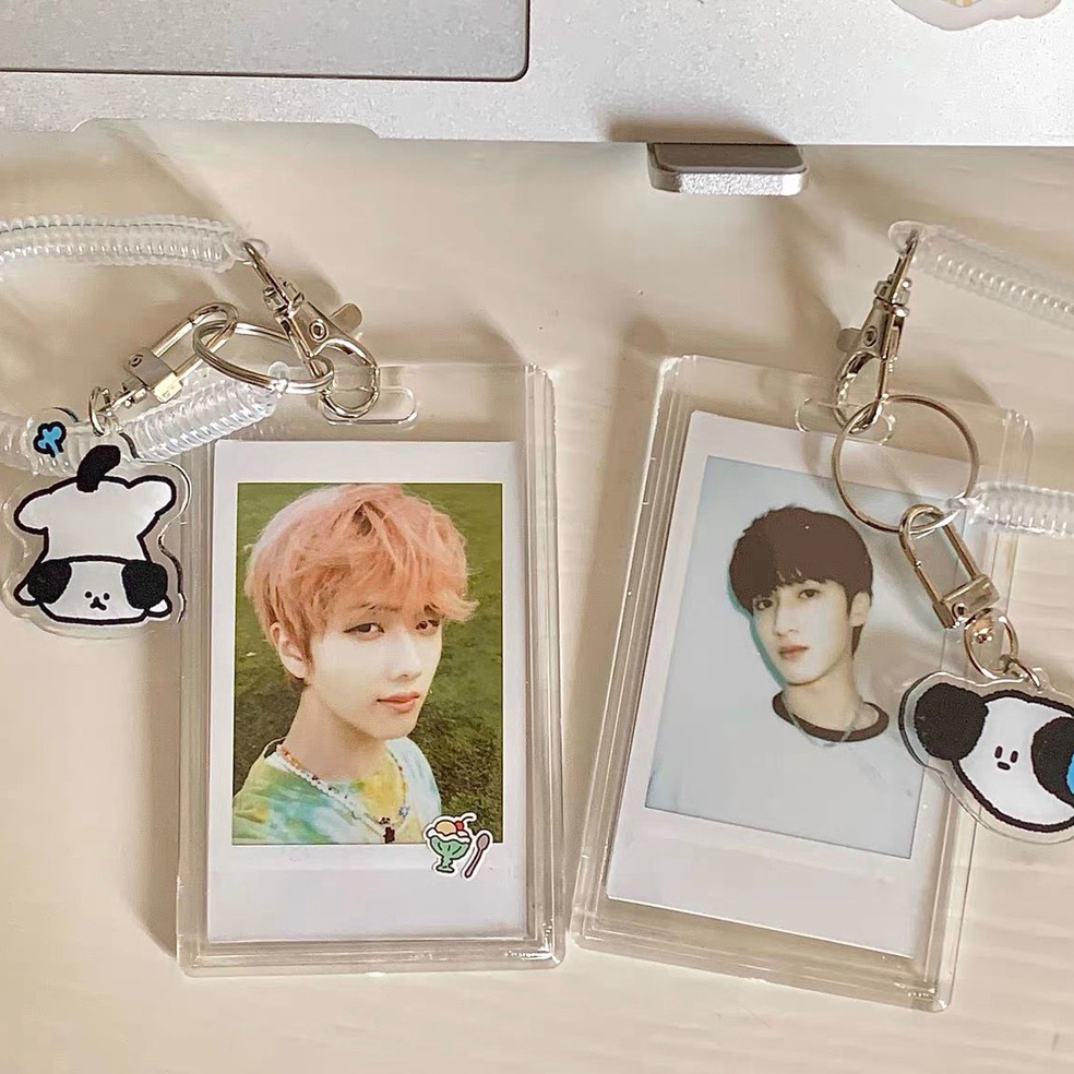 

Special Now Card ProtectorCard HolderGantungan Kunci Holder Kartu Bahan Akrilik Transparan Ukuran 3 Inci