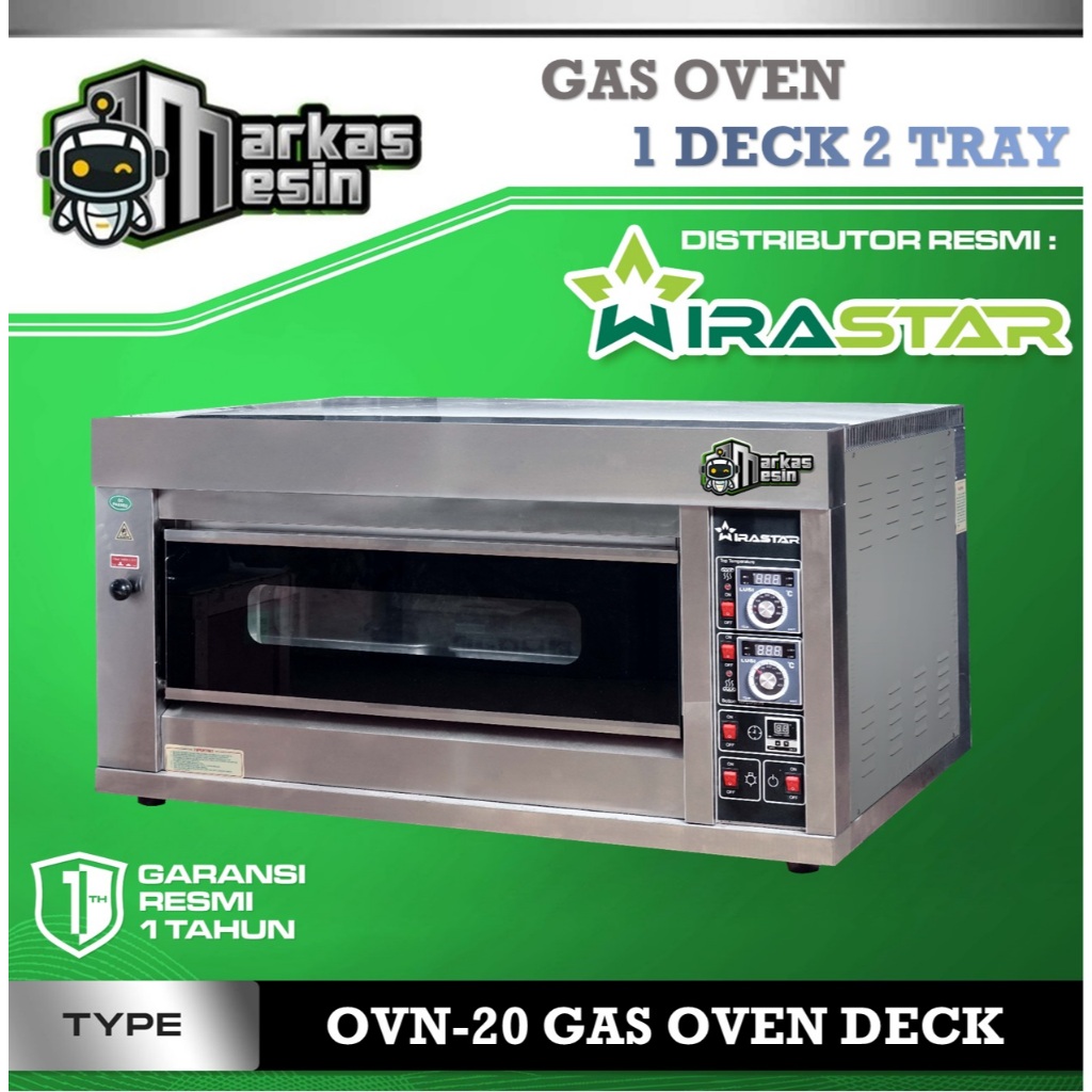 Oven Gas 1 Deck 2 Tray WIRASTAR OVN-20 Oven Deck Gas Pemanggang Roti