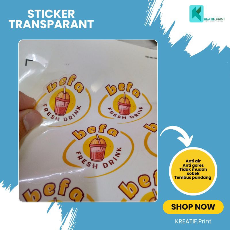 

Stiker Vinyl Transparan A3 Custom Cutting Kis Cut - Bahan Vinyl, Cocok untuk Pengusaha/UMKM, Paper A3+.