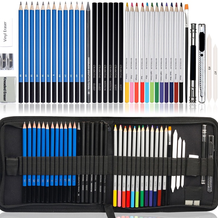 

Produk Ngetrends 41PCSSet Sketch Pensil Pisau Penghapus dan Pensil Gambar untuk Keperluan Sekolah Pencil Drawing Set