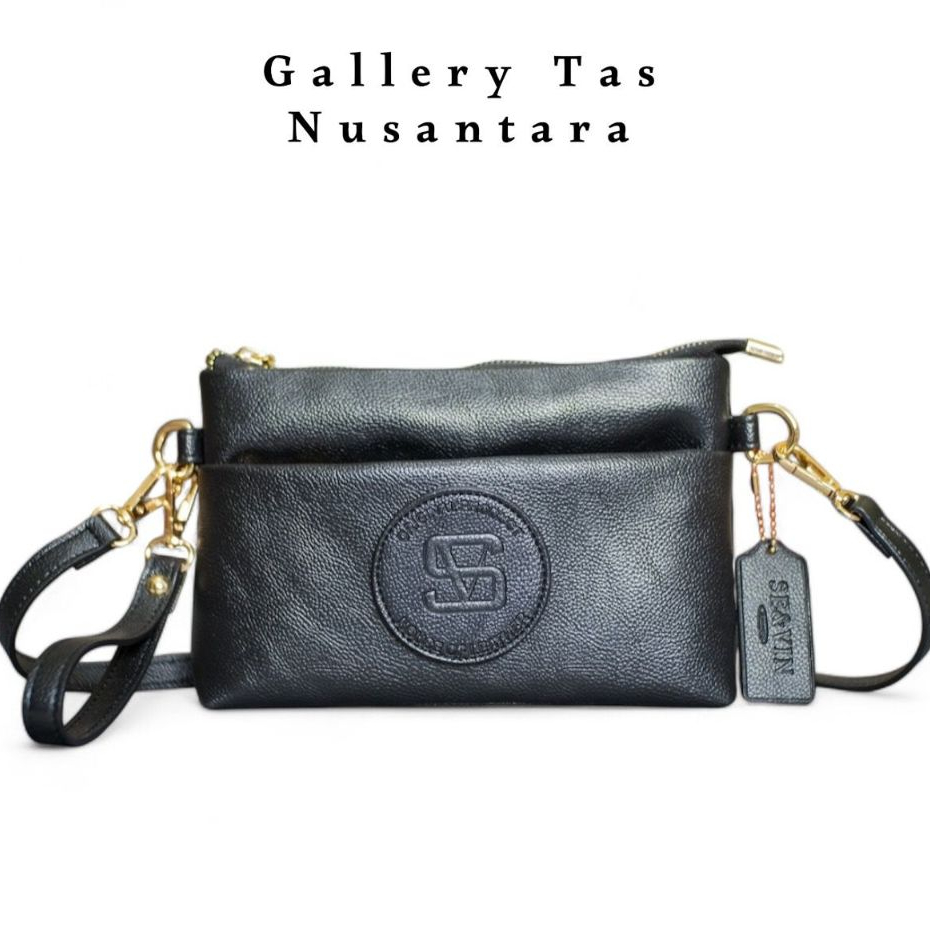 SEVIN Dompet Selempang Wanita Aurelie Tas 2 Ruang 2 Tali - Selempang Aurelie SEVIN