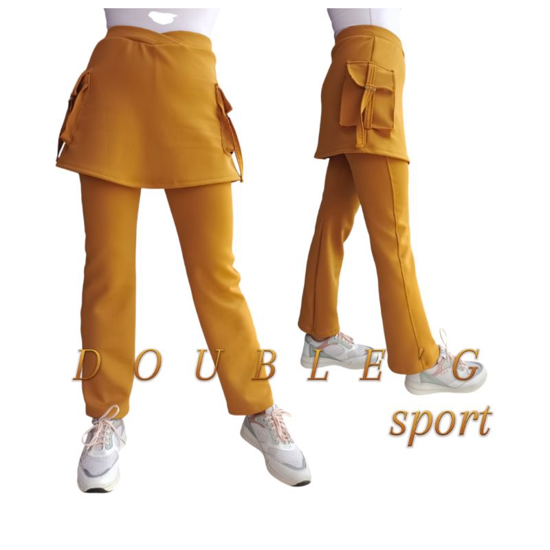 Upayatoko/Celana Senam rok Kantong Kuning Mustard Kuning Kenari/Clana Rok Olahraga Wanita Murah/Cela