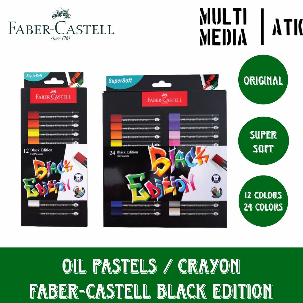 

KODE K5J6 FABERCASTELL BLACK EDITION OIL PASTEL SERIES CRAYON FABER CASTELL EDISI COVER HITAM