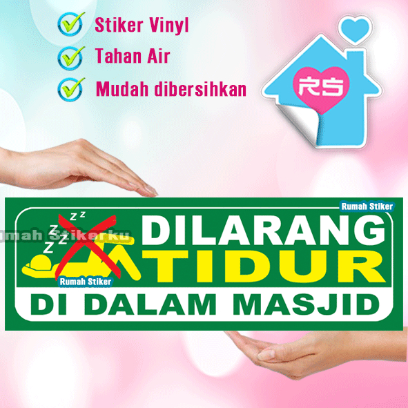

Stiker Dilarang tidur didalam Masjid