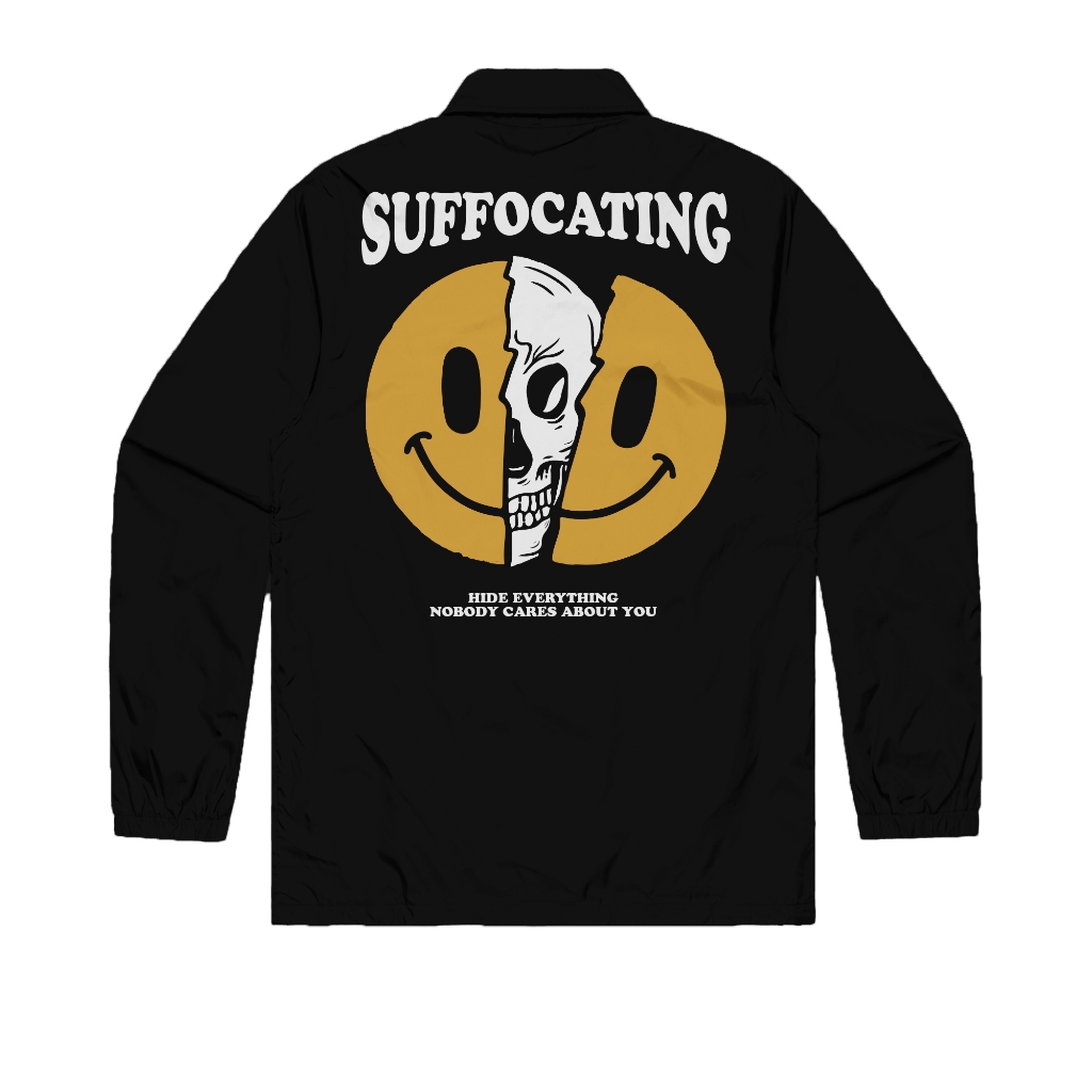 Suffocating Coach Jacket Nobody Black | Unisex