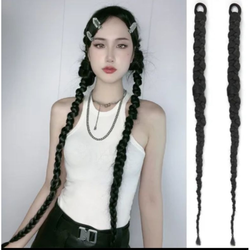 REALISTIC Rambut Kepang Rambut Sambung Hair Extension Rambut Palsu Rambut Sambung Kepang