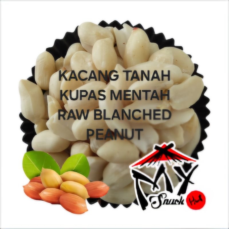 

KACANG TANAH KUPAS MENTAH 100GR RAW BLANCHED PEANUT PUTIH BERSIH HUA SHENG 花生 TANPA KULIT