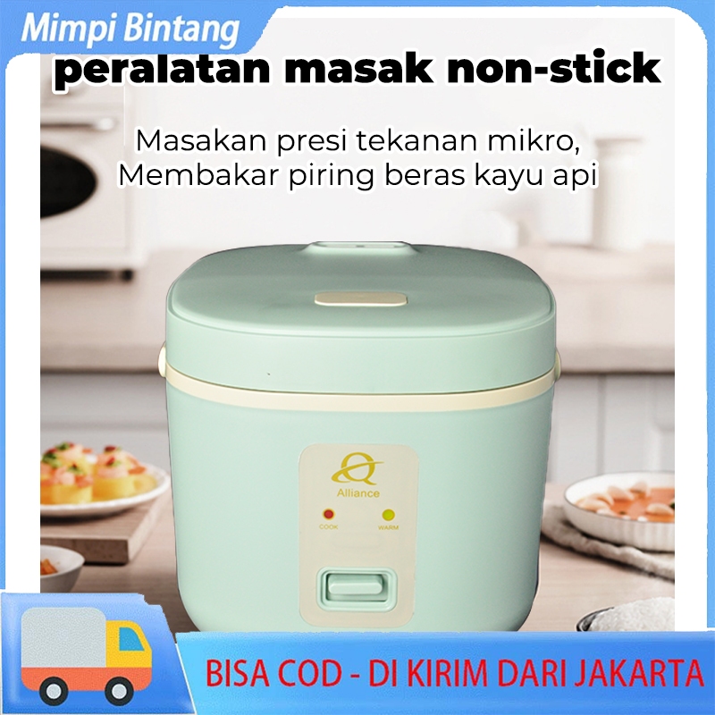 Penanak nasi pintar multifungsi kecil 1.2L penanak nasi mini kecil rumah tangga hijau muda