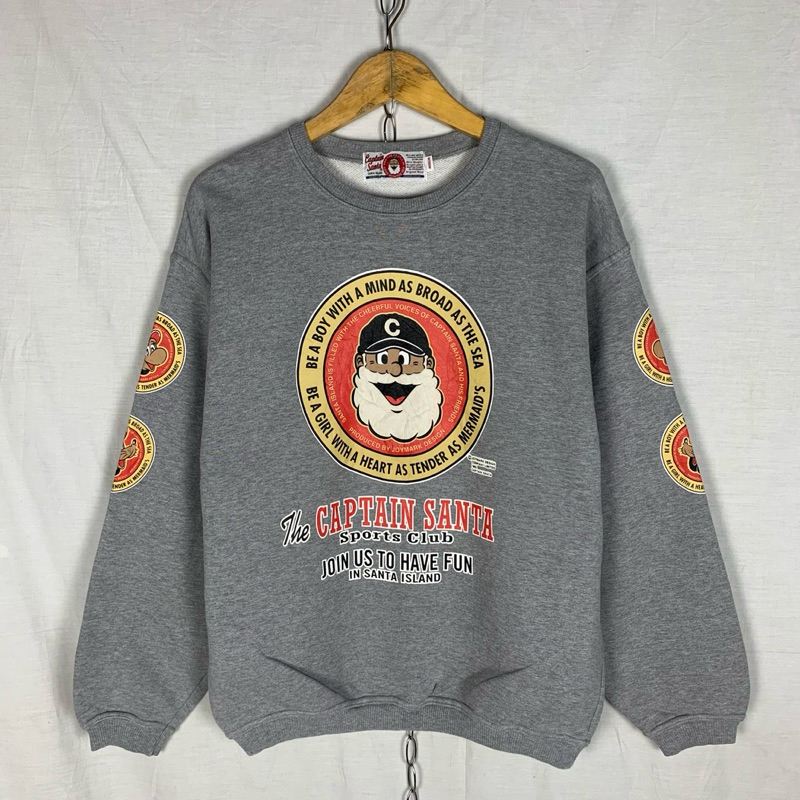 vintage captain santa sweater crewneck