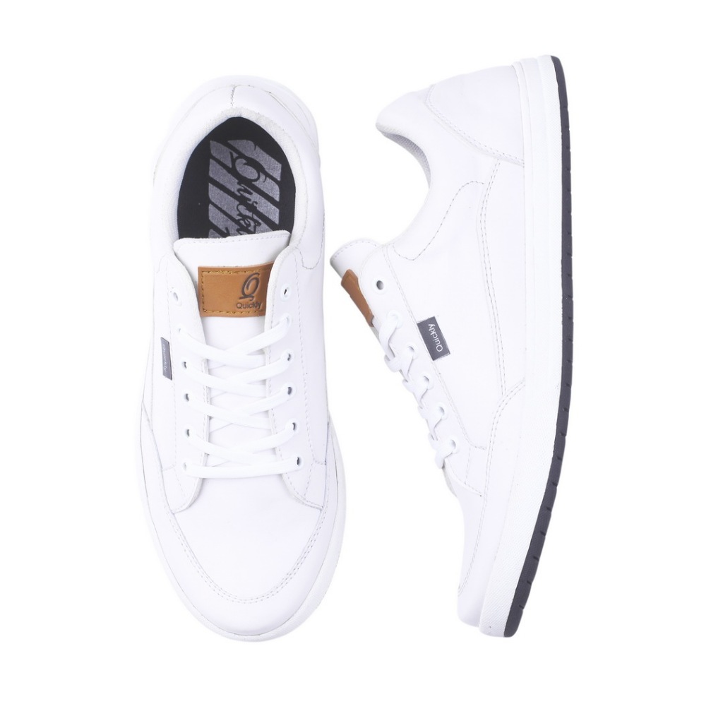 Carter White |Local Pride Style x Quickly| Sepatu Pria Casual Unisex Sepatu Putih Sepatu Kets Premiu