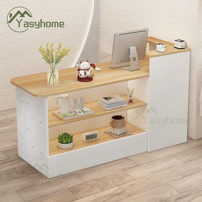✨Garansi 3 tahun✨Meja Counter Resepsionis Meja Resepsionis Meja Front Desk Meja Resepsionis Counter 
