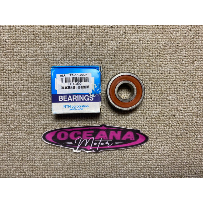 Laher Bearing 6301 - 15mm Bearing 6301LLU - 15mm ( BORE ) ID 15mm, OD 37mm, T 12mm