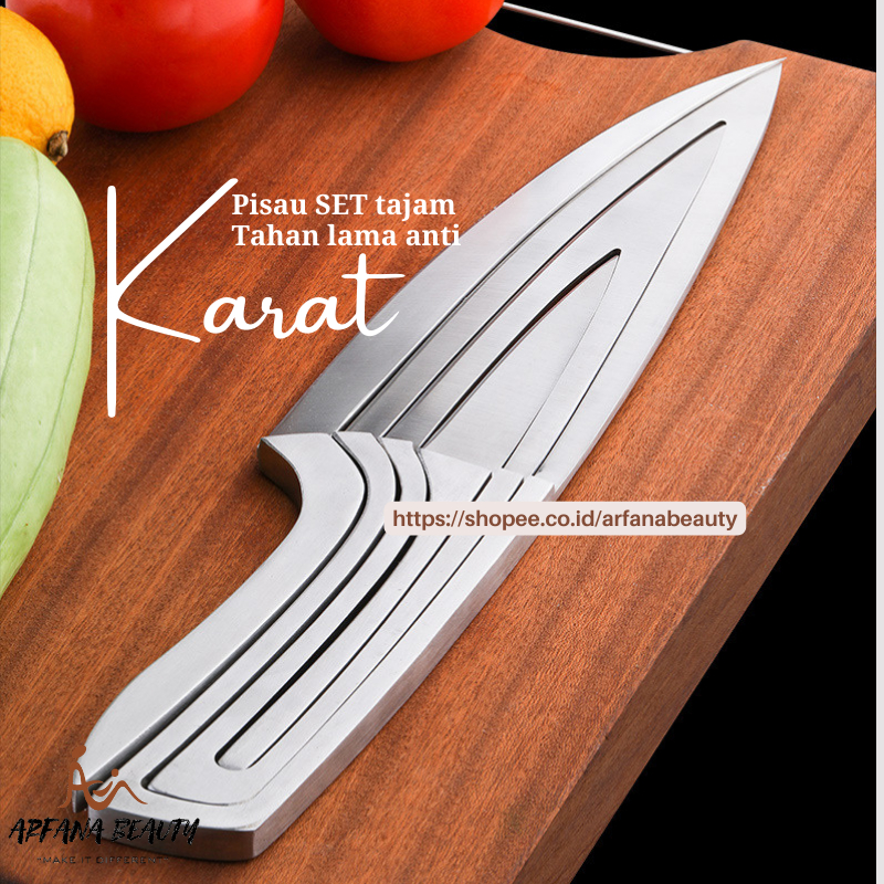 Pisau Gunting CLEVER CUTTER Dapur Super Tajam Set Talenan Cuter Pemotong Pengiris Irisan Buah Dan Sa