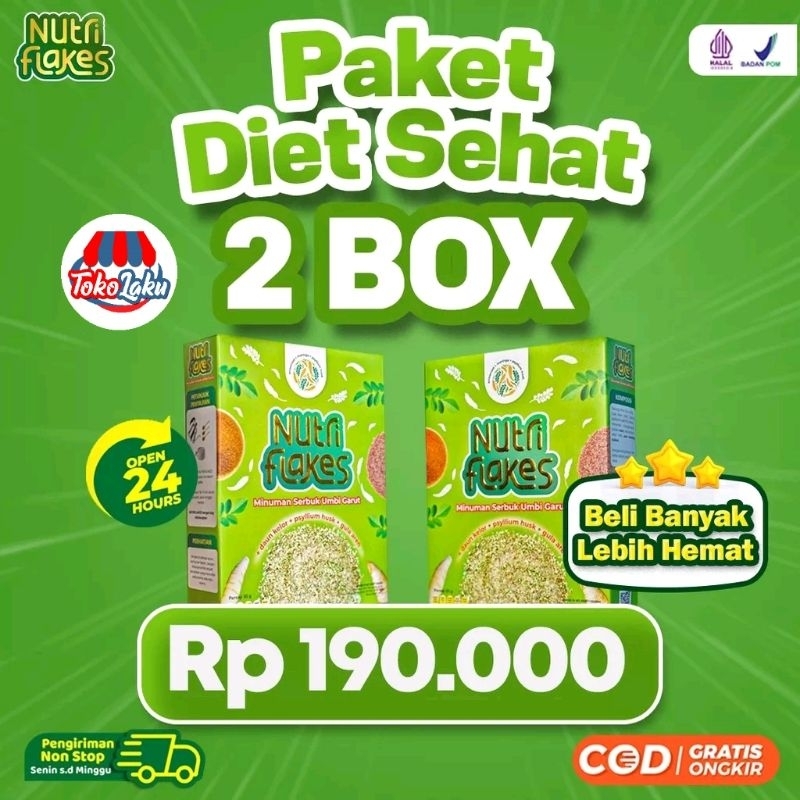

Paket Diet Sehat - 2 Box Nutriflakes Minuman Sehat Untuk Program Diet Sehat Solusi Gangguan Lambung