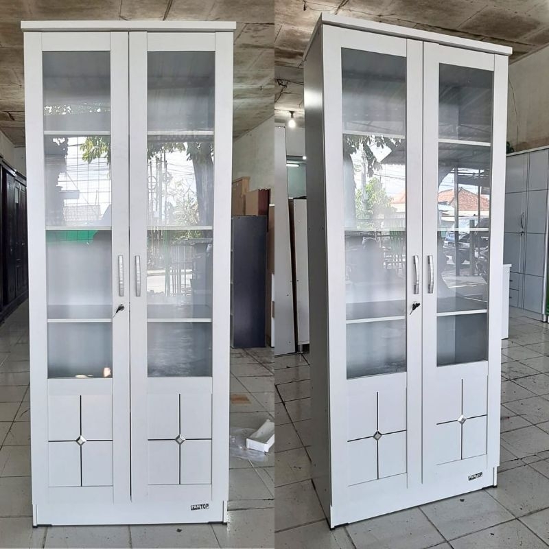 LEMARI KACA HIAS | RAK BUKU / TAS / BONEKA