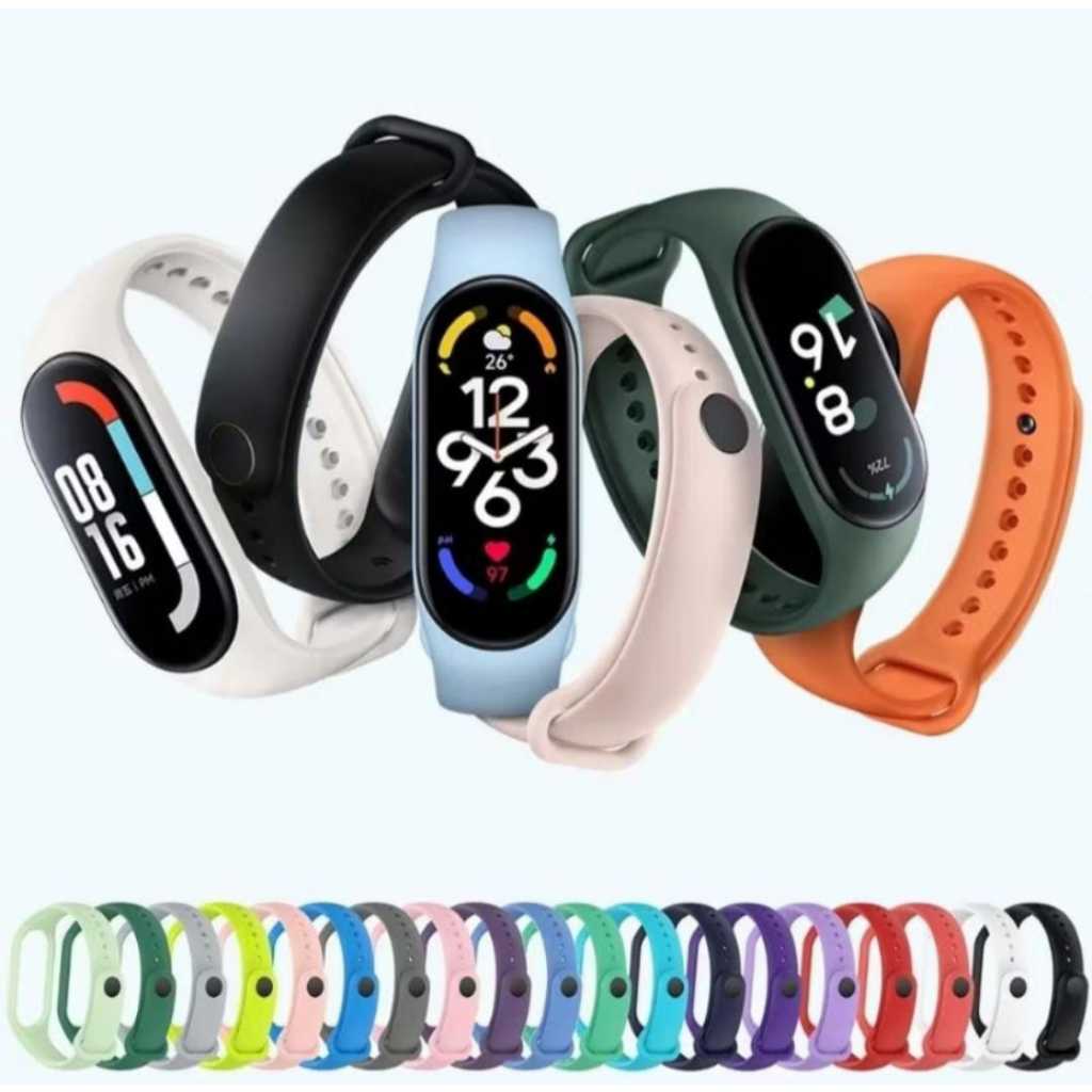 Strap Silicone / Tali Jam Xiaomi Mi Band 5 / Band 6 / Band 7 / Amazfit Band 5