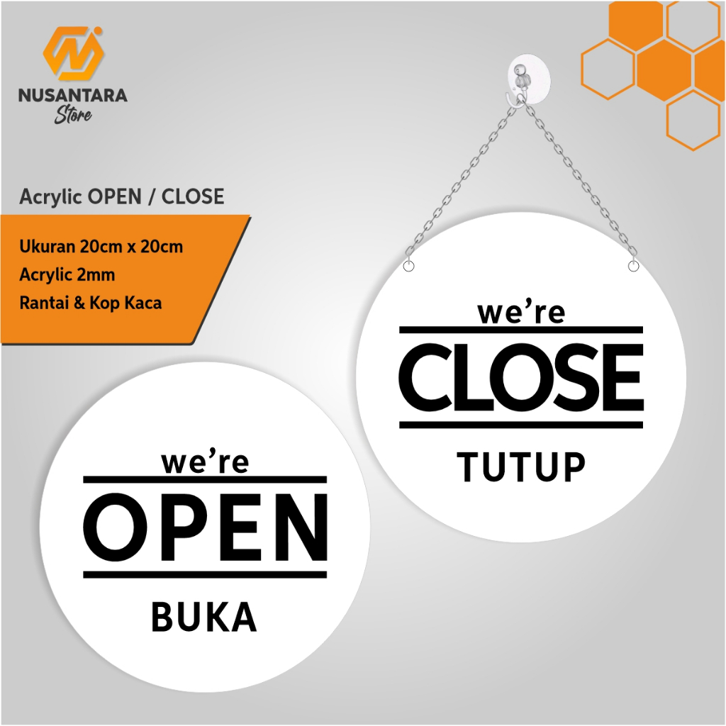 

SIGN OPEN CLOSED AKRILIK 2 SISI