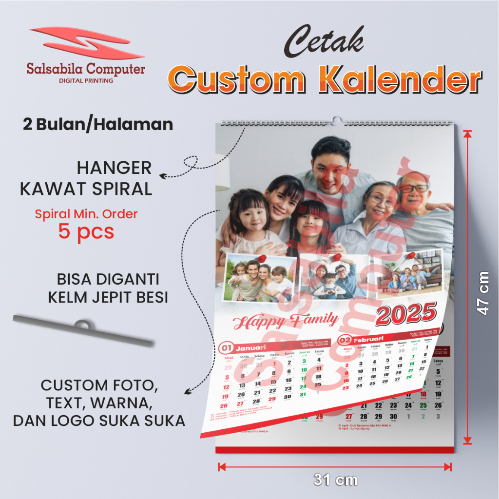 

Kalender 2025 - Cetak Kalender Dinding Custom Foto (2 Bulanan/Halaman)