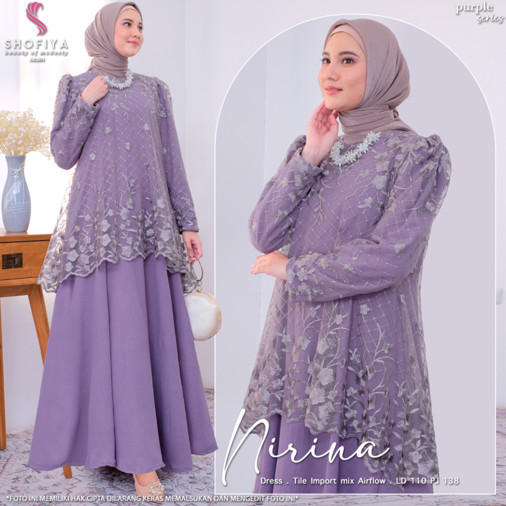 DRESS ZAHRANY/ NIRINA BY SHOFIYA// KONDANGAN// PESTA// FASHION MUSLIM// DRESS MUSLIM ELEGAN