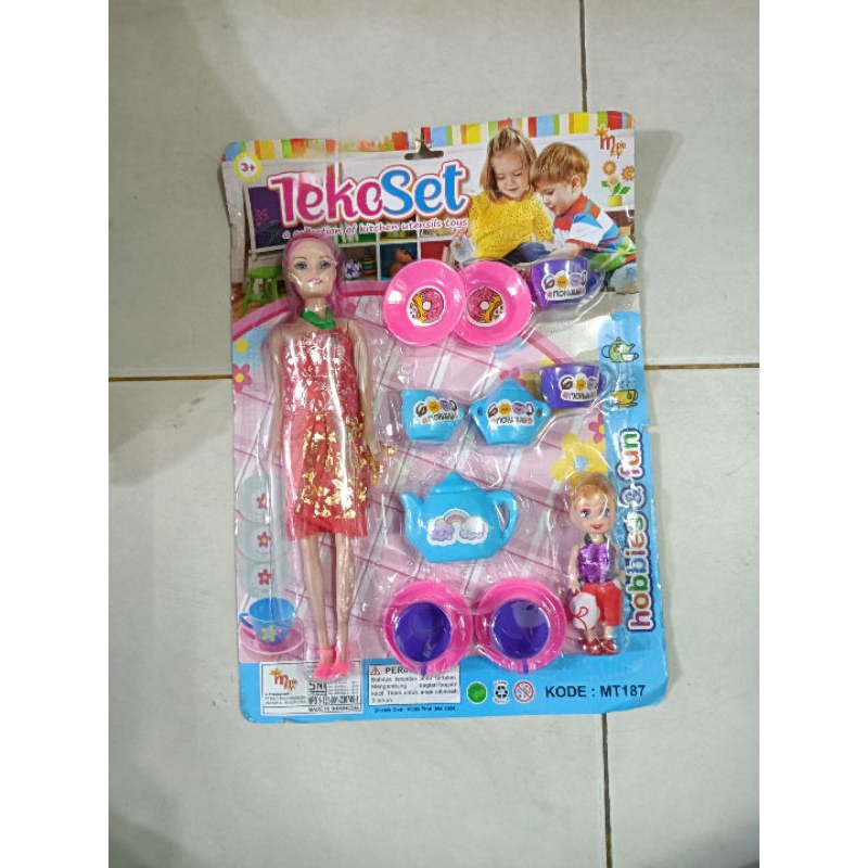 Mainan,barbie dan bayi barbie & Perlengkapan teko set