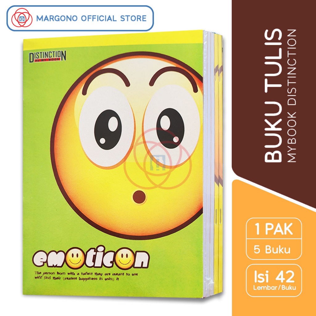 

My Book Distinction Buku Tulis Emoticon 42 Lembar Boxy - 5 Buku