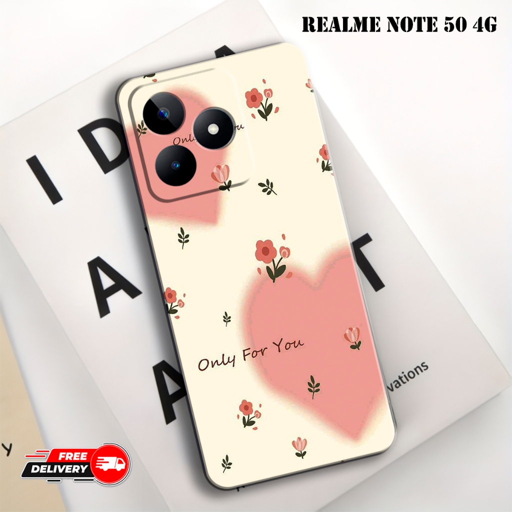 Casing Hp cocok untuk REALME NOTE 50 4G Terbaru - Softcase Fashion Case Pattern Butterfly - Type Lai