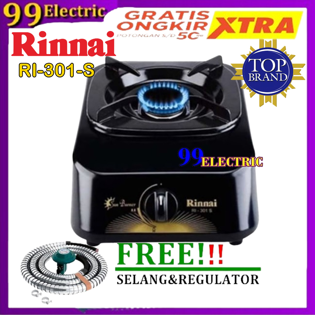 tyu [COD] KOMPOR GAS 1 TUNGKU RINNAI 301S / KOMPOR RINNAI 1 TUNGKU / KOMPOR RINAI 1 TUNGKU / KOMPOR