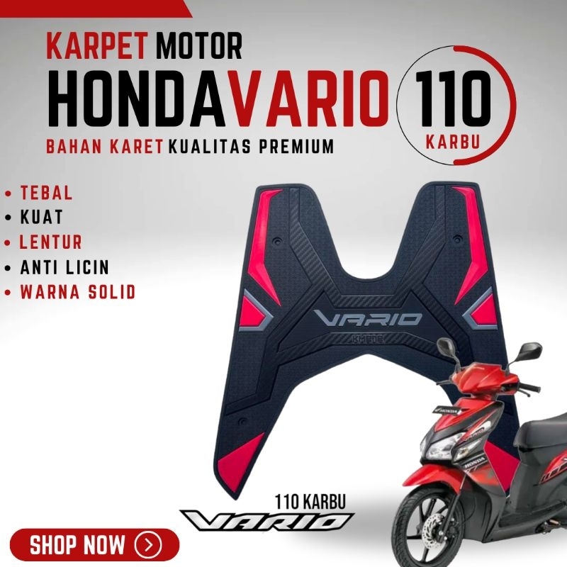 PIJAKAN MOTOR HONDA VARIO 110 KARBU | KARPET MOTOR HONDA VARIO 110 KARBU | ALAS KAKI MOTOR HONDA VAR