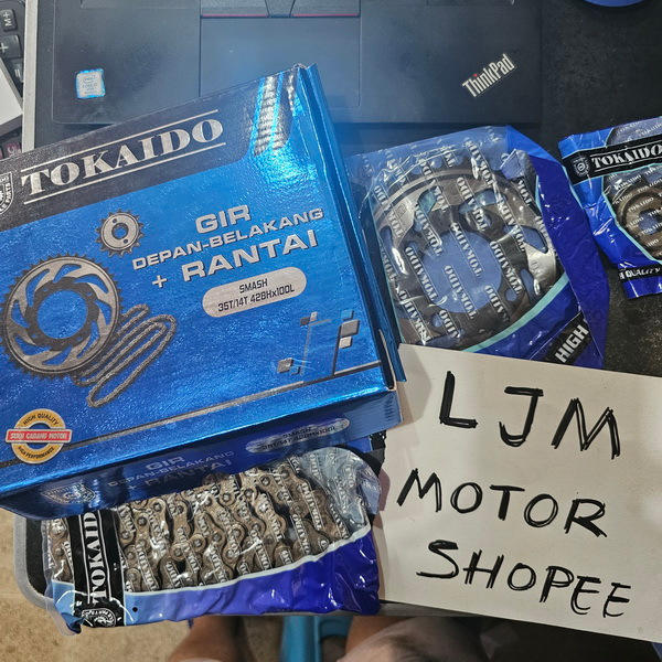 GIR SET SMASH GIR DPN BELAKANG + RANTAI TOKAIDO GEAR SET DEPAN BELAKANG RANTAI