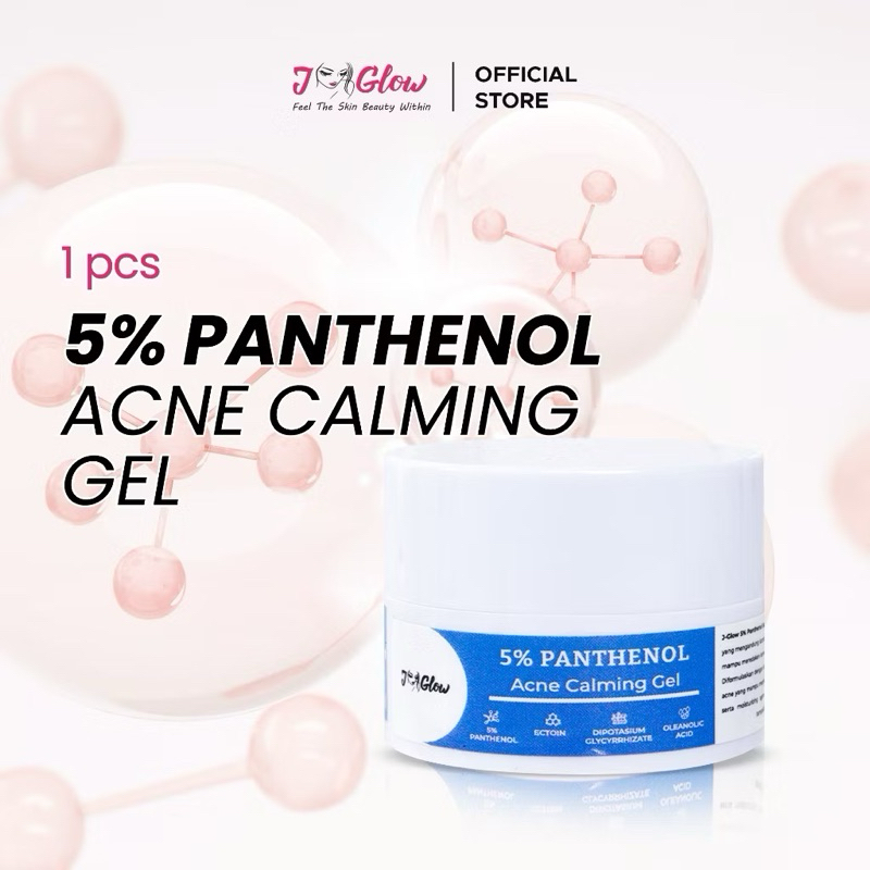 Jglow Skincare 5% Panthenol Acne Calming Gel Untuk Meredakan Beruntus Jerawat Dan Dermatitis