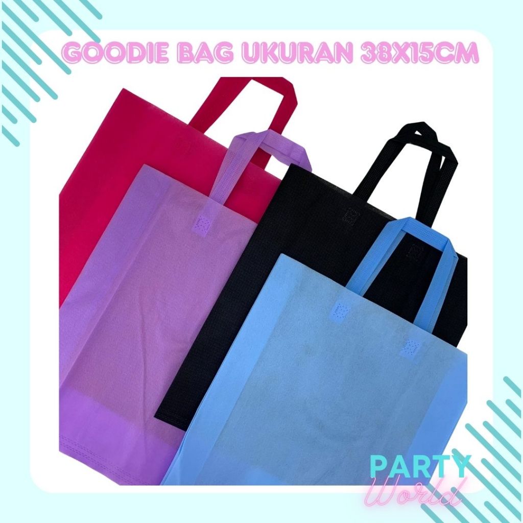 

Tas Souvenir Spunbond Per Pcs Standing Handle Ukuran 38X45Cm Goodie Bag Tali Handdle Tas Souvenir