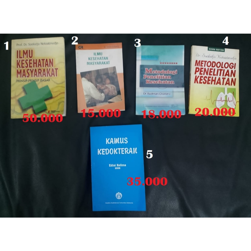 

Buku Ilmu Kesehatan Masyarakat Metodologi Penelitian Kesehatan & Kamus Kedokteran