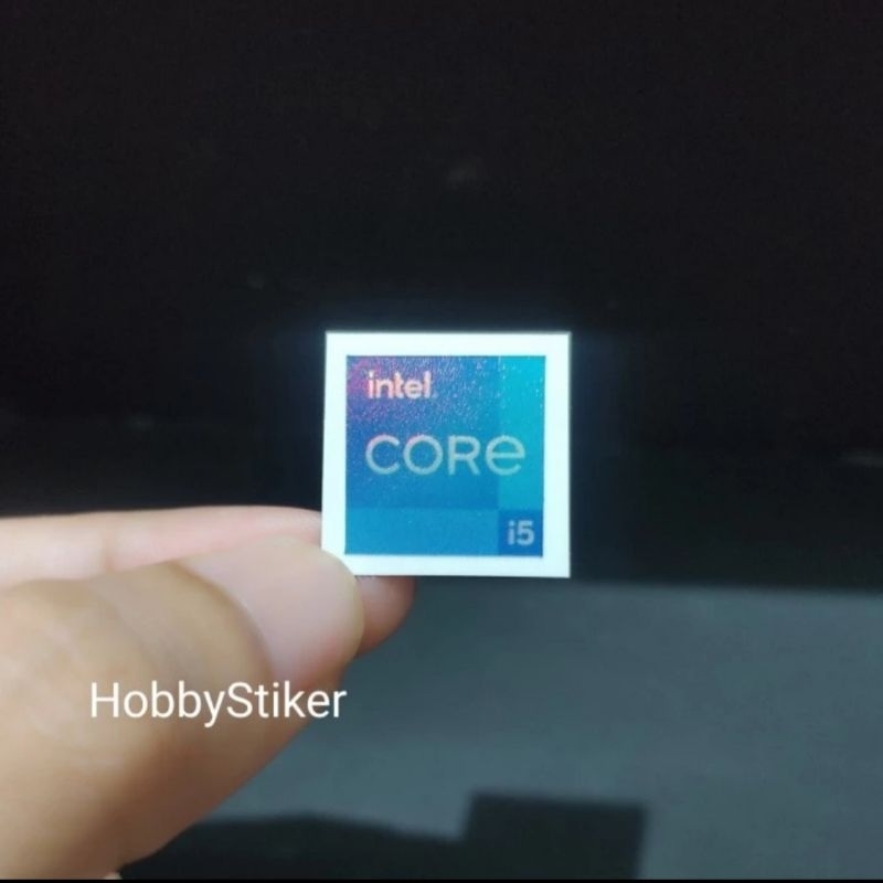 Stiker core i5 custom untuk laptop pc efek hologram