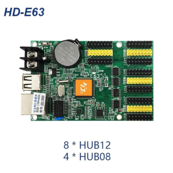 Controller Huidu HD-E63 LAN USB Module LED P10 Running Text