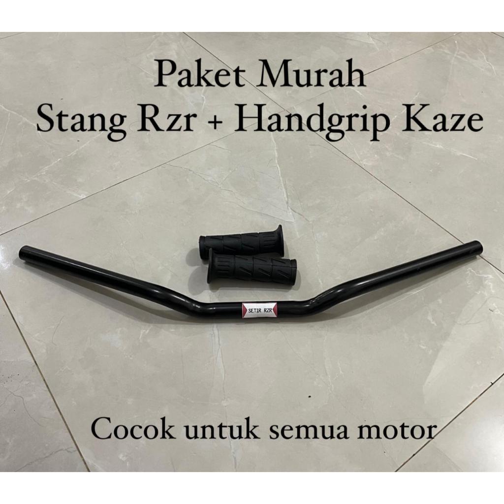 PAKET TERMURAH STANG RZR STANG STIR FATBAR + HANDGRIP KAZE GRIP KAWASAKI BISA SEMUA JENIS MOTOR BEAT